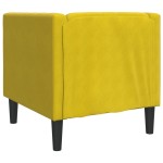 vidaXL Fotoliu Chesterfield, galben, catifea