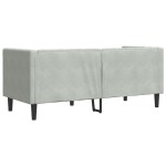 vidaXL Canapea Chesterfield cu pernuțe/2 locuri, gri deschis, catifea vidaXL Canapea Chesterfield cu pernuțe/2 locuri, gri deschis, catifea