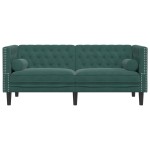 vidaXL Canapea Chesterfield cu pernuțe/2 locuri, verde închis, catifea vidaXL Canapea Chesterfield cu pernuțe/2 locuri, verde închis, catifea