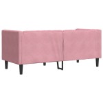 vidaXL Canapea Chesterfield cu pernuțe/2 locuri, roz, catifea vidaXL Canapea Chesterfield cu pernuțe/2 locuri, roz, catifea