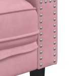 vidaXL Canapea Chesterfield cu pernuțe/2 locuri, roz, catifea vidaXL Canapea Chesterfield cu pernuțe/2 locuri, roz, catifea