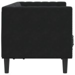 vidaXL Canapea Chesterfield cu pernuțe/2 locuri, negru, catifea vidaXL Canapea Chesterfield cu pernuțe/2 locuri, negru, catifea