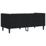 vidaXL Canapea Chesterfield cu pernuțe/2 locuri, negru, catifea vidaXL Canapea Chesterfield cu pernuțe/2 locuri, negru, catifea