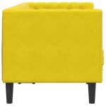 vidaXL Canapea Chesterfield cu pernuțe/2 locuri, galben, catifea