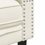vidaXL Canapea Chesterfield cu pernuțe/2 locuri, crem, catifea vidaXL Canapea Chesterfield cu pernuțe/2 locuri, crem, catifea