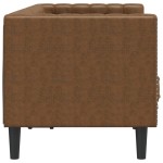 vidaXL Canapea Chesterfield cu perne/2 locuri maro piele întoarsă eco.