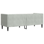 vidaXL Canapea Chesterfield cu pernuțe/3 locuri, gri deschis, catifea vidaXL Canapea Chesterfield cu pernuțe/3 locuri, gri deschis, catifea