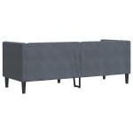 vidaXL Canapea Chesterfield cu pernuțe/3 locuri, gri închis, catifea vidaXL Canapea Chesterfield cu pernuțe/3 locuri, gri închis, catifea