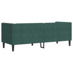 vidaXL Canapea Chesterfield cu pernuțe/3 locuri, verde închis, catifea
