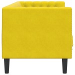 vidaXL Canapea Chesterfield cu pernuțe/3 locuri, galben, catifea vidaXL Canapea Chesterfield cu pernuțe/3 locuri, galben, catifea