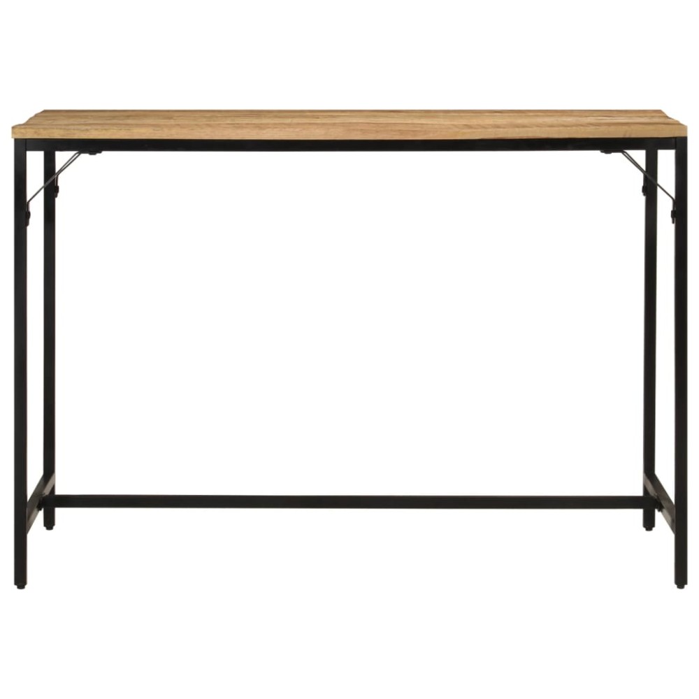 vidaXL Masă de bucătărie, 110x55x75 cm, lemn masiv mango brut și fier