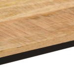 vidaXL Masă de bucătărie, 110x55x75 cm, lemn masiv mango brut și fier