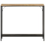 vidaXL Masă consolă, 90x30x75 cm, lemn de mango nefinisat și fier vidaXL Masă consolă, 90x30x75 cm, lemn de mango nefinisat și fier