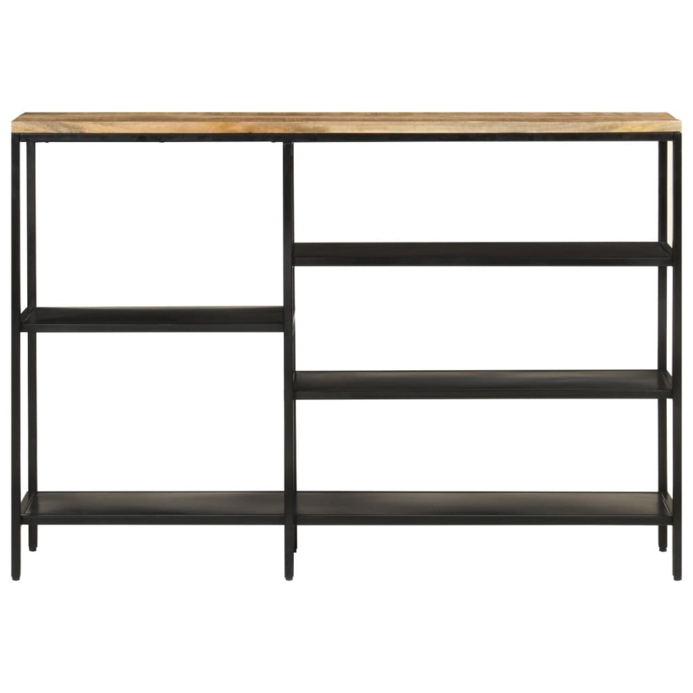 vidaXL Masă consolă, 110x30x75 cm, lemn masiv de mango nefinisat/fier