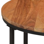 vidaXL Măsuță de cafea, 45x45x35 cm, lemn masiv de acacia și fier vidaXL Măsuță de cafea, 45x45x35 cm, lemn masiv de acacia și fier