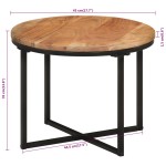 vidaXL Măsuță de cafea, 45x45x35 cm, lemn masiv de acacia și fier vidaXL Măsuță de cafea, 45x45x35 cm, lemn masiv de acacia și fier