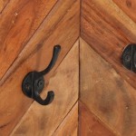 vidaXL Cuier de perete, 90x1x35 cm, lemn masiv de acacia și fier vidaXL Cuier de perete, 90x1x35 cm, lemn masiv de acacia și fier