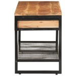 vidaXL Bancă de pantofi, 110x35x45 cm, lemn masiv de acacia și fier