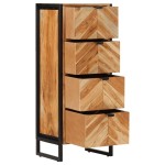 vidaXL Dulap de baie, 40x30x100 cm, lemn masiv de acacia și fier vidaXL Dulap de baie, 40x30x100 cm, lemn masiv de acacia și fier