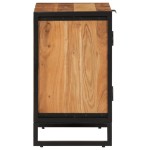 vidaXL Dulap de baie, 55x35x60 cm, lemn masiv de acacia și fier vidaXL Dulap de baie, 55x35x60 cm, lemn masiv de acacia și fier