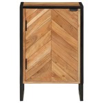 vidaXL Dulap de baie, 40x30x60 cm, lemn masiv de acacia și fier vidaXL Dulap de baie, 40x30x60 cm, lemn masiv de acacia și fier