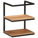 vidaXL Raft de perete, 40x30x50 cm, lemn masiv de acacia și fier vidaXL Raft de perete, 40x30x50 cm, lemn masiv de acacia și fier