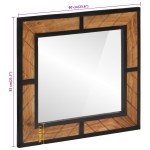 vidaXL Oglindă de baie, 60x1x55 cm, lemn masiv de acacia vidaXL Oglindă de baie, 60x1x55 cm, lemn masiv de acacia