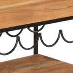 vidaXL Cărucior de bar, 60x40x80 cm, lemn masiv de acacia și fier