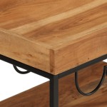 vidaXL Cărucior de bar, 60x40x80 cm, lemn masiv de acacia și fier