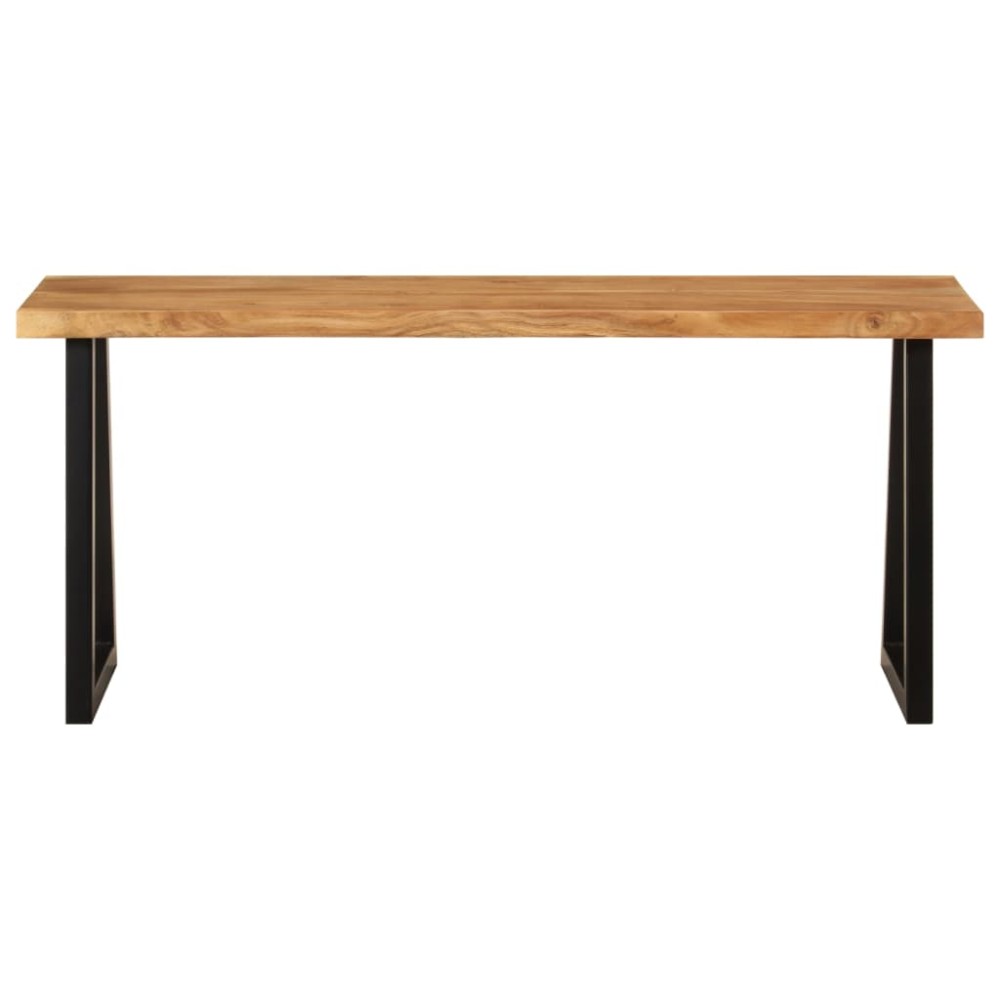 vidaXL Bancă cu margini naturale 105 cm, lemn masiv de acacia