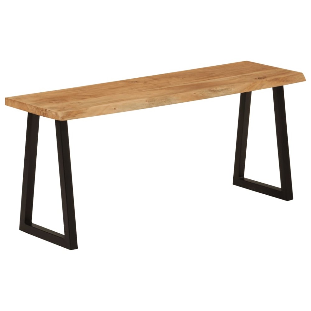 vidaXL Bancă cu margini naturale 105 cm, lemn masiv de acacia