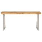 vidaXL Bancă cu margini naturale 105 cm, lemn masiv de acacia vidaXL Bancă cu margini naturale 105 cm, lemn masiv de acacia