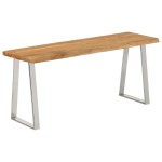 vidaXL Bancă cu margini naturale 105 cm, lemn masiv de acacia vidaXL Bancă cu margini naturale 105 cm, lemn masiv de acacia