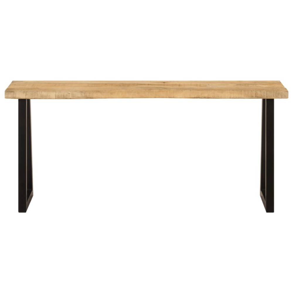 vidaXL Banchetă cu margini naturale 105 cm, lemn masiv de mango