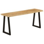 vidaXL Banchetă cu margini naturale 105 cm, lemn masiv de mango vidaXL Banchetă cu margini naturale 105 cm, lemn masiv de mango