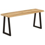 vidaXL Banchetă cu margini naturale 105 cm, lemn masiv de mango vidaXL Banchetă cu margini naturale 105 cm, lemn masiv de mango