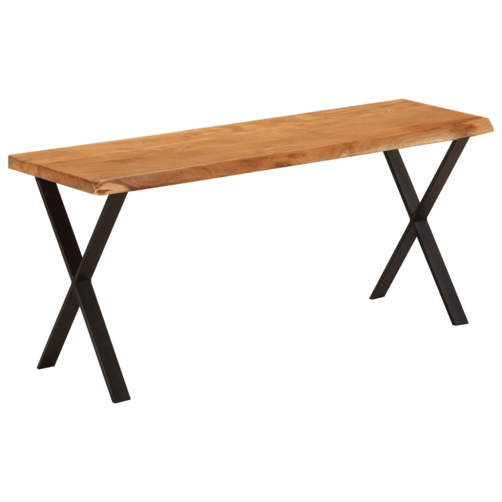 vidaXL Bancă cu margini naturale 105 cm, lemn masiv de acacia