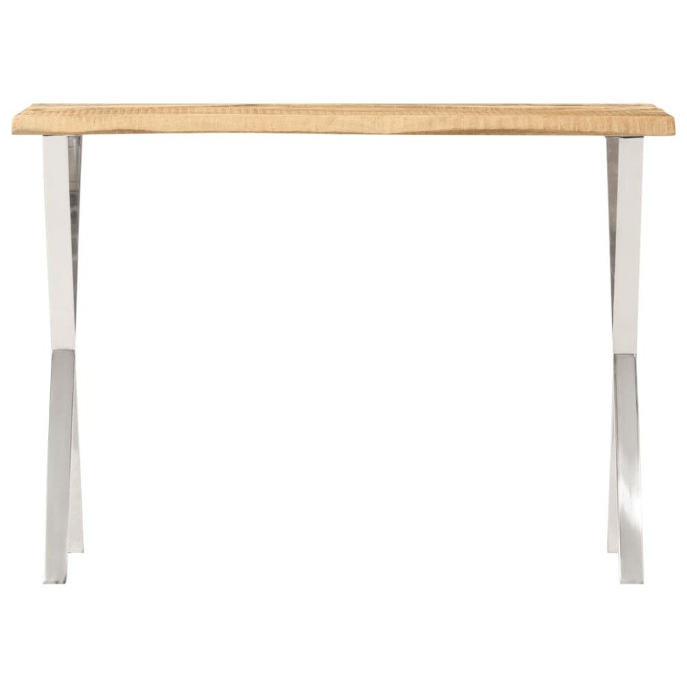 vidaXL Masă consolă, margini naturale, 105x33x76 cm, lemn masiv mango