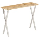 vidaXL Masă consolă, margini naturale, 105x33x76 cm, lemn masiv mango vidaXL Masă consolă, margini naturale, 105x33x76 cm, lemn masiv mango