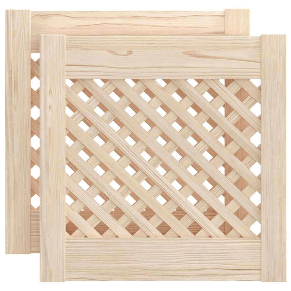 vidaXL Uși de dulap cu zăbrele 2 buc. 39,5x39,5 cm lemn masiv de pin