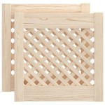 vidaXL Uși de dulap cu zăbrele 2 buc. 39,5x39,5 cm lemn masiv de pin