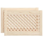 vidaXL Uși de dulap cu zăbrele 2 buc. 59,5x39,5 cm, lemn masiv de pin vidaXL Uși de dulap cu zăbrele 2 buc. 59,5x39,5 cm, lemn masiv de pin