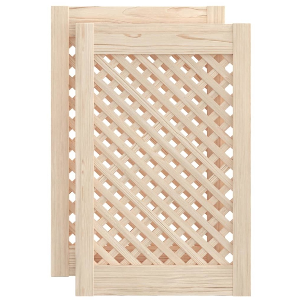 vidaXL Uși de dulap cu zăbrele 2 buc. 39,5x61,5 cm lemn masiv de pin