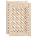 vidaXL Uși de dulap cu zăbrele 2 buc. 39,5x61,5 cm lemn masiv de pin vidaXL Uși de dulap cu zăbrele 2 buc. 39,5x61,5 cm lemn masiv de pin