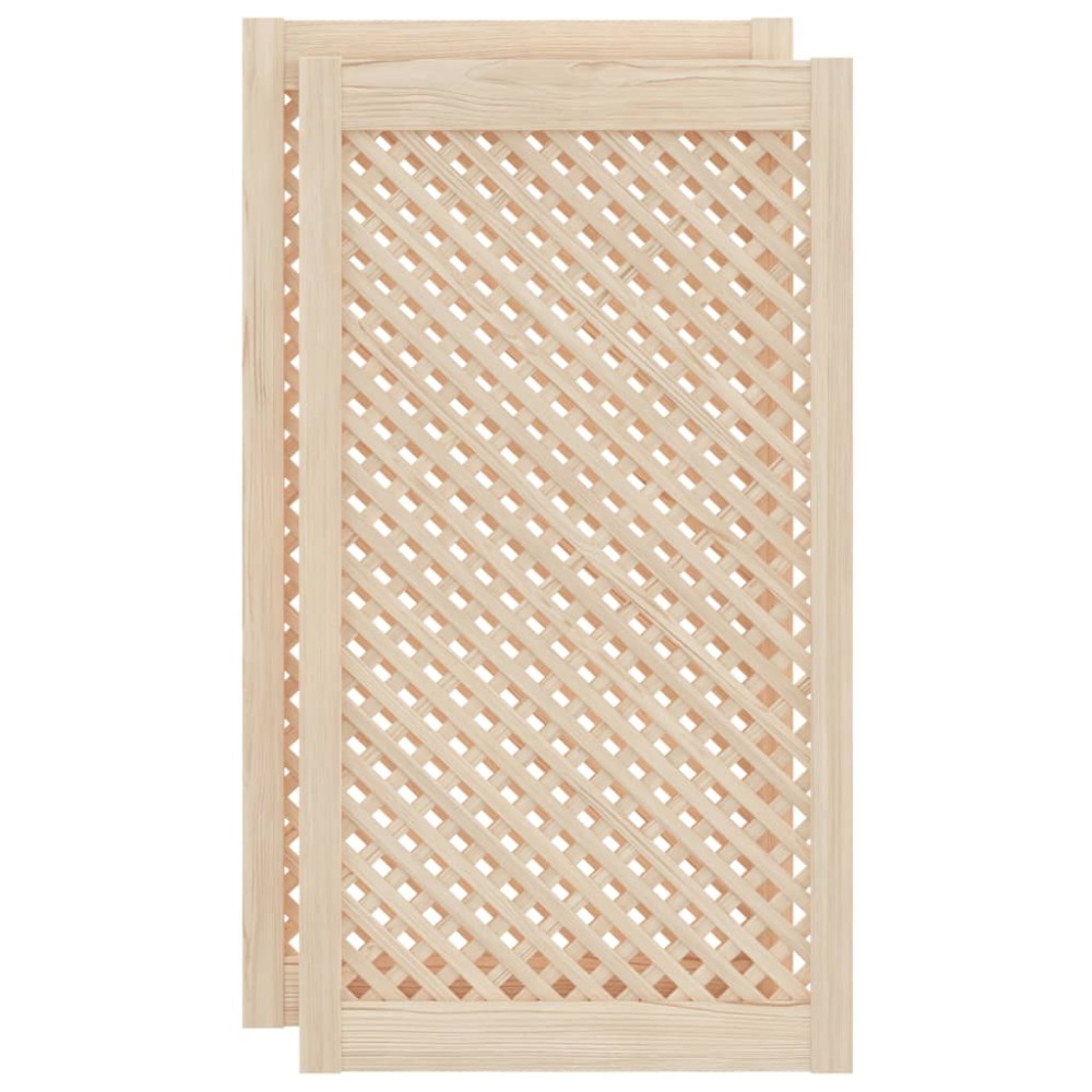 vidaXL Uși de dulap cu zăbrele 2 buc. 49,5x99 cm, lemn masiv de pin