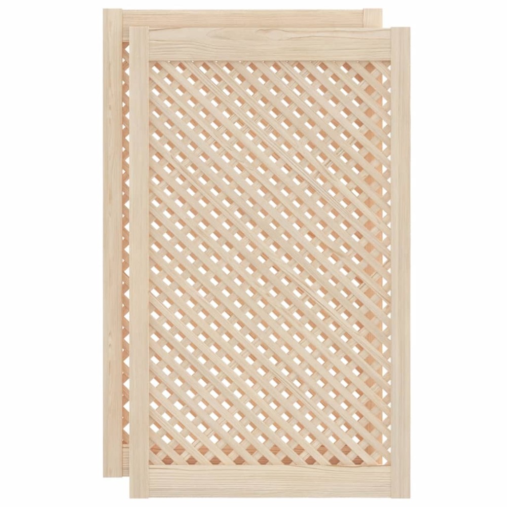 vidaXL Uși dulap design zăbrele 2 buc. 59,5x99 cm, lemn masiv de pin