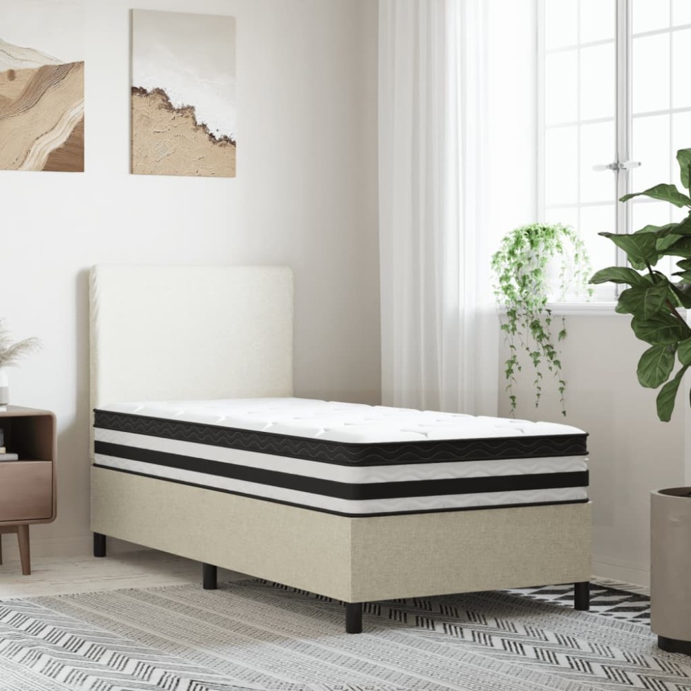 vidaXL Saltea cu arcuri buzunare Single Size, medie, 90x190 cm