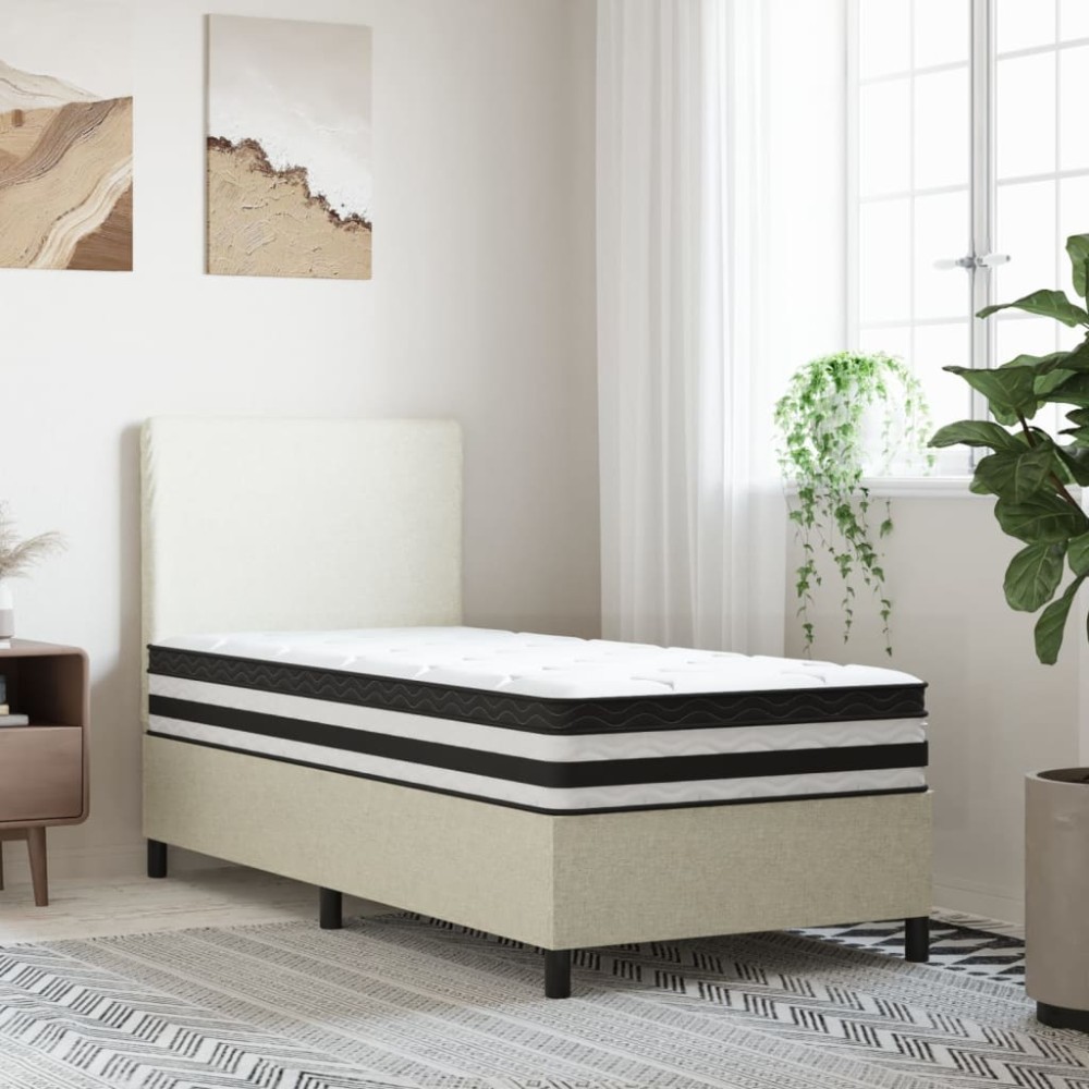 vidaXL Saltea cu arcuri buzunar, fermitate medie, 90x200 cm