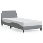vidaXL Cadru de pat fără saltea, gri deschis, 80x200 cm, textil