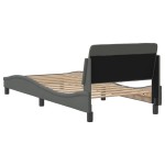 vidaXL Cadru de pat fără saltea, gri închis, 80x200 cm, textil vidaXL Cadru de pat fără saltea, gri închis, 80x200 cm, textil